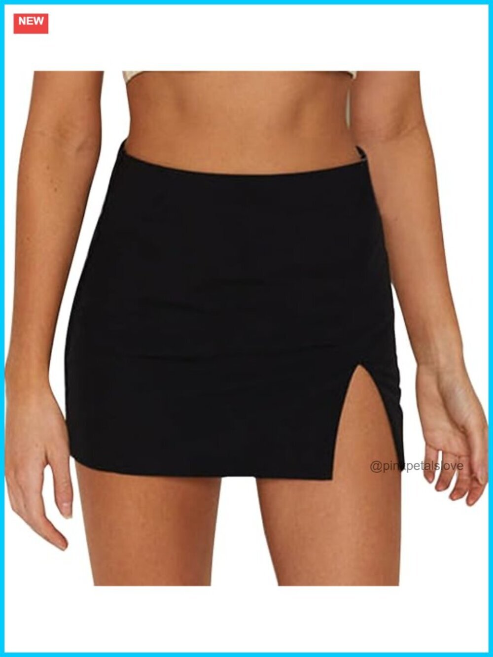 Mini Skirt Skorts High Waist Bodycon Fitted Stretch Rayon Spandex